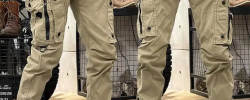 pantalon cargo kaki
