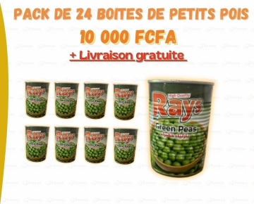 Paks de 24 pots de petits pois