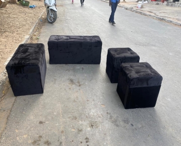 pouf velours 7places moins cher