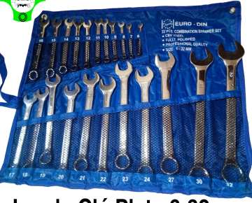 CLÉ MÉTRIQUE 22 PCS – ENSEMBLE DE CLÉ PLATE 6-32mm