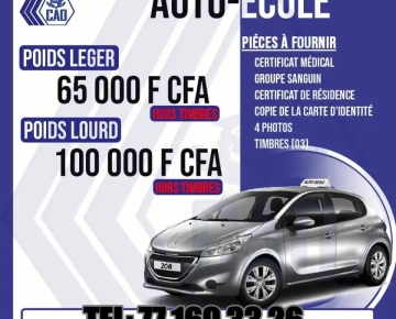 Bourse auto école